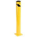 Global Industrial 42 x 5-1/2, Steel Bollard With Removable Plastic Cap & Chain Slots, Existing Concrete 652900M